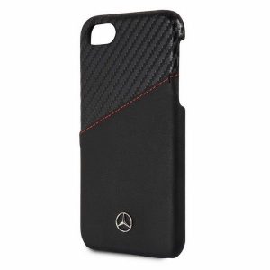 Genuine Mercedes-Benz Dynamic Leather Carbon Case Cover iPhone 8 and iPhone 7-0