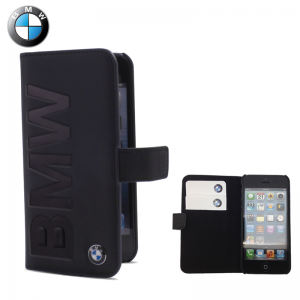 BMW Signature Collection Imprint Logo Book Case for iPhone 5 5s & SE-0