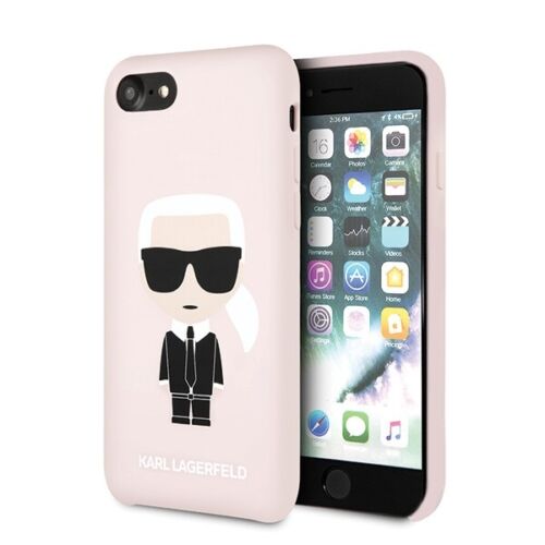 Genuine Karl Lagerfeld Full Body Silicone Case for iPhone 7 & 8 & SE2020 - Pink