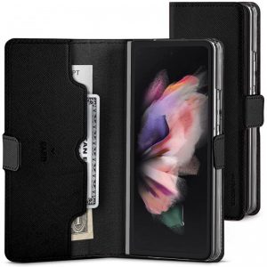 Goospery Premium Wallet Case for Samsung Galaxy Z Fold 3 in Black