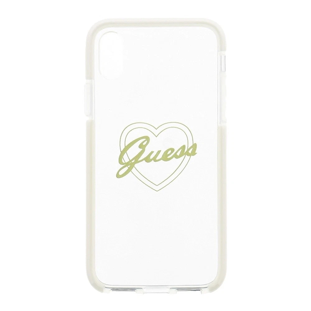Genuine Guess Gold Heart Shock Impact Case Cover for iPhone XS & X - Image 4