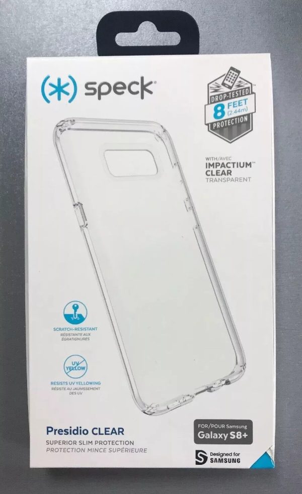 Genuine Speck Presidio Clear Transparent Impact Case for Samsung Galaxy S8+