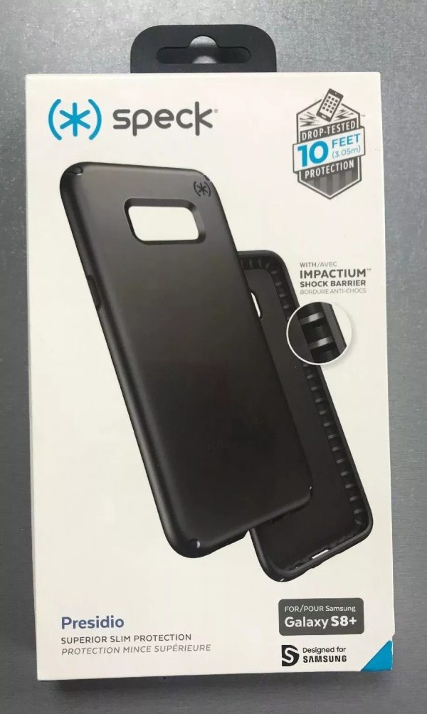 Genuine Speck Presidio Case for Samsung Galaxy S8+ Black Impact Cover