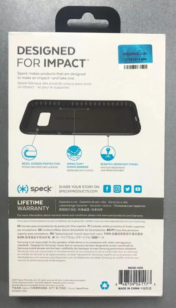 Genuine Speck Presidio Case for Samsung Galaxy S8+ Black Impact Cover - Image 2
