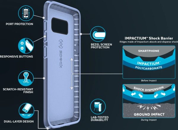 Genuine Speck Presidio Case for Samsung Galaxy S8+ Black Impact Cover - Image 4