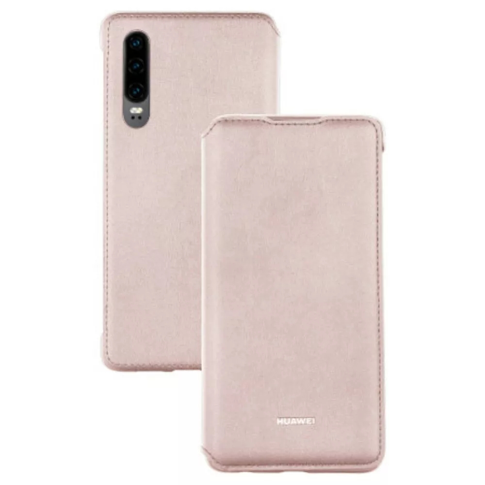 Genuine Huawei Wallet Cover for Huawei P30 Pink with Card Pocket Retail Packed - Image 2