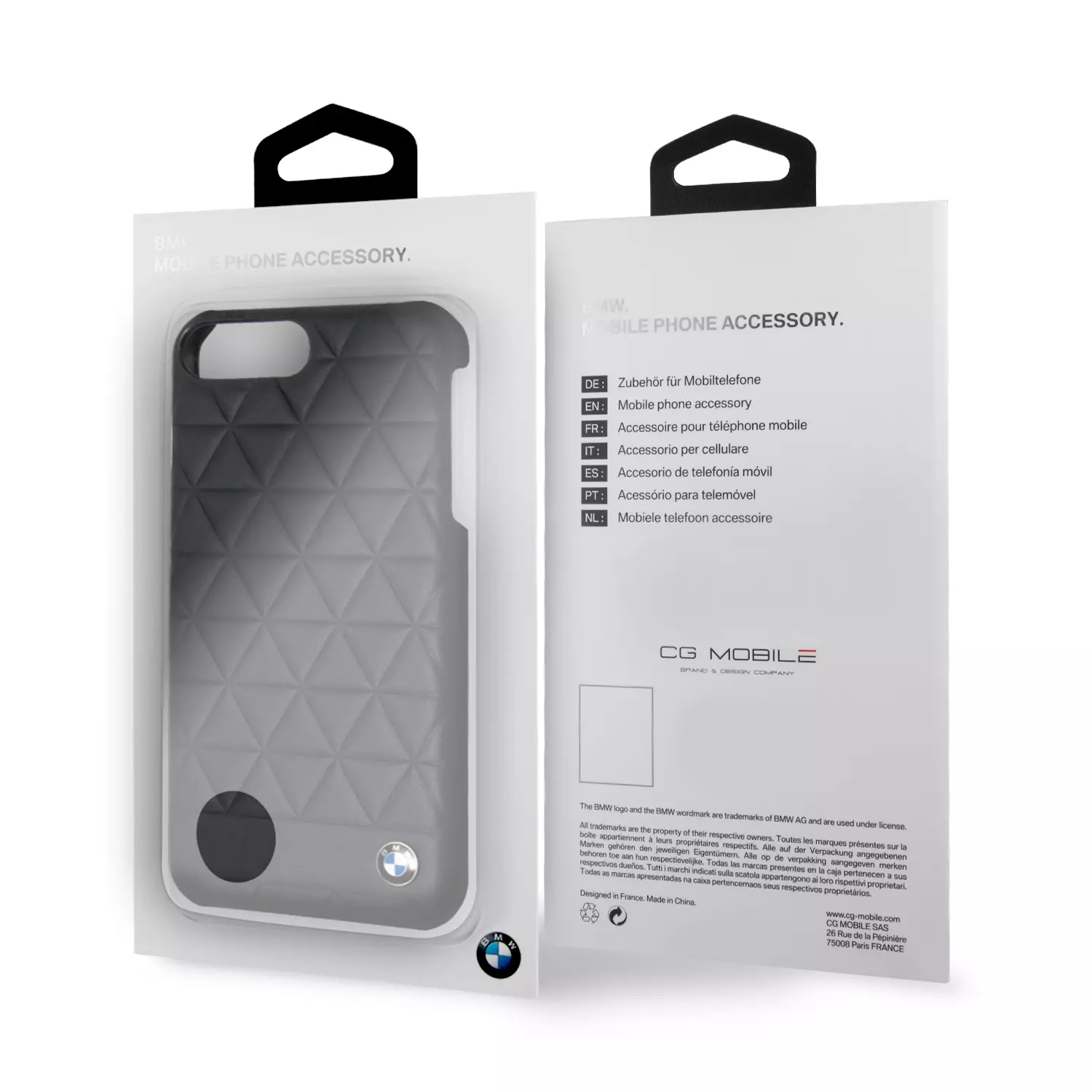 Genuine BMW Signature Embossed Hexagon Leather Case for iPhone 8 Plus & 7 Plus - Image 4