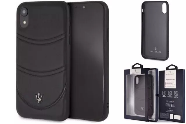 Genuine Maserati Granlusso Leather Impact Tough Cover Case for iPhone XS Max - Image 2