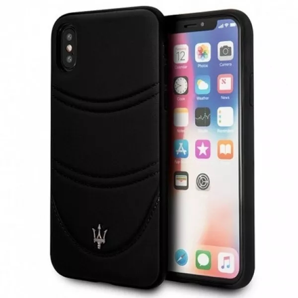 Genuine Maserati Granlusso Leather Impact Tough Cover Case for iPhone XS Max - Image 4