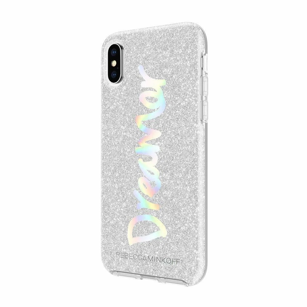 Rebecca Minkoff Case for iPhone X or Xs - Dreamer Silver Glitter/Holographic - Image 2