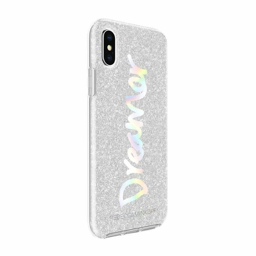 Rebecca Minkoff Case for iPhone X or Xs - Dreamer Silver Glitter/Holographic - Image 3