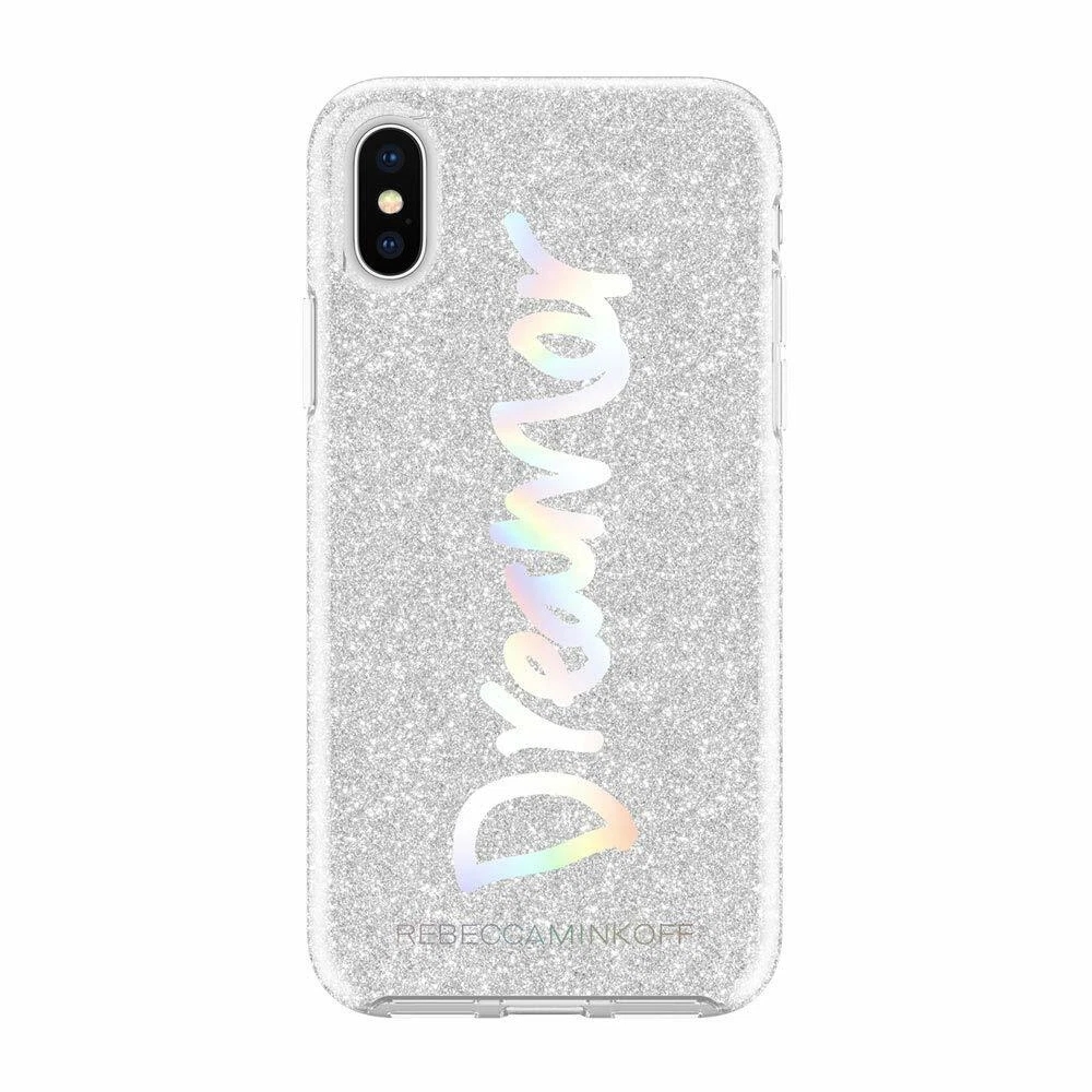 Rebecca Minkoff Case for iPhone X or Xs - Dreamer Silver Glitter/Holographic - Image 4