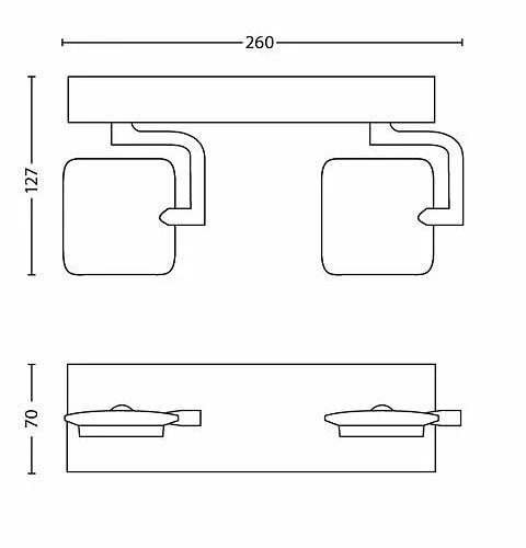 Philips Millennium Bar 2 Spots Light in White - Image 5