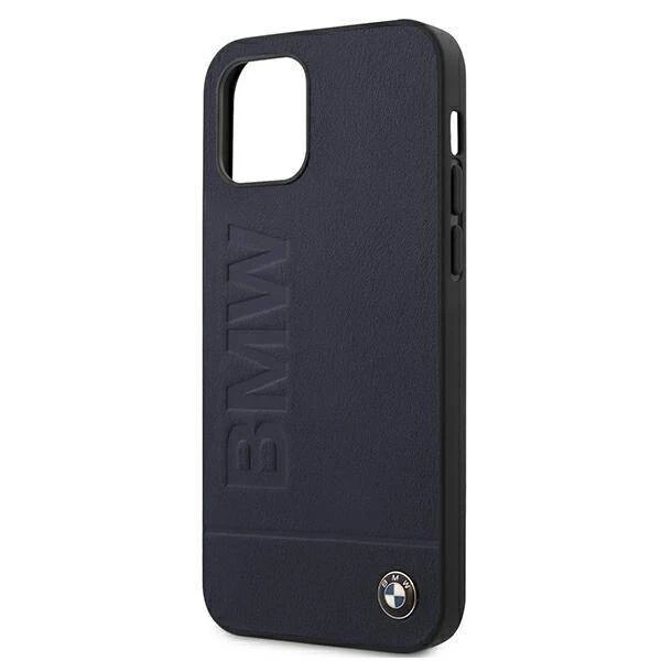 Genuine BMW Signature Debossed Logo Impact Leather Case iPhone 12 Mini Navy - Image 6