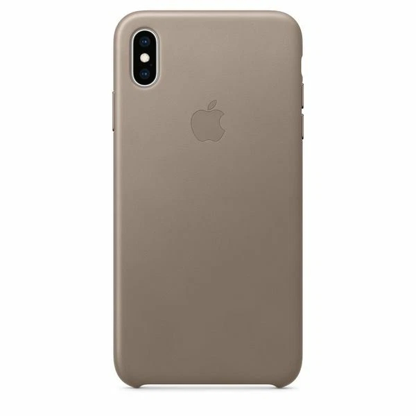 Official Apple Genuine Leather Rear Case Cover for iPhone XS Max - Taupe - Image 3