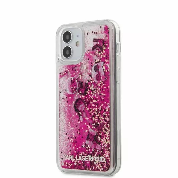 Genuine Karl Lagerfeld Liquid Glitter Charm Impact Cover for iPhone 12 Mini - Image 2