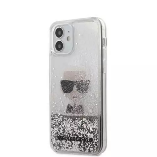 Genuine Karl Lagerfeld Liquid Glitter Iconic Transparent Cover iPhone 12 Mini - Image 2