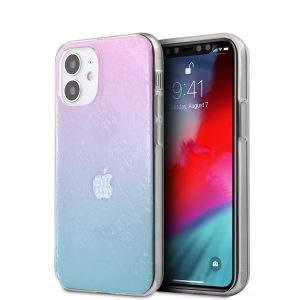 Genuine Guess 3D Raised Cover for iPhone 12 Mini - Pink Gradient