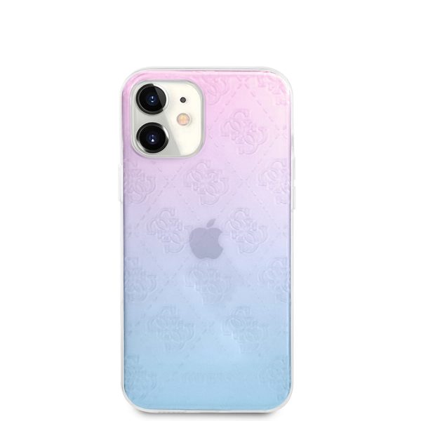 Genuine Guess 3D Raised Cover for iPhone 12 Mini - Pink Gradient - Image 3
