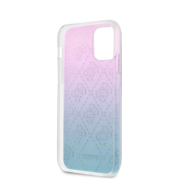 Genuine Guess 3D Raised Cover for iPhone 12 Mini - Pink Gradient - Image 4