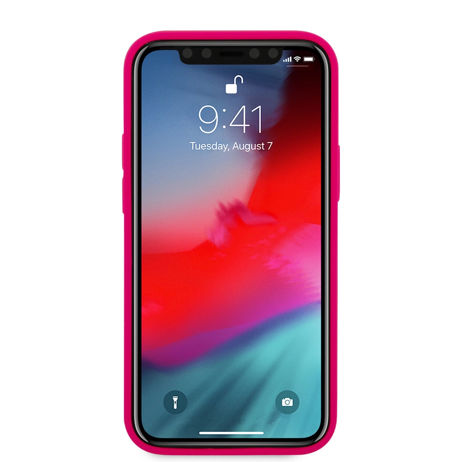 Genuine Karl Lagerfeld Iconic Outline Silicone Cover for iPhone 12 Mini Pink - Image 3