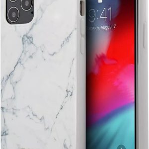 Genuine Guess Marble Cover for iPhone 12 Pro Max - White