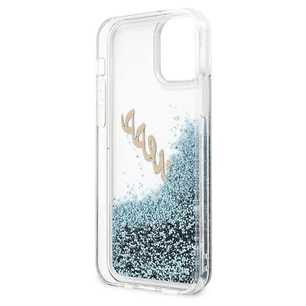 Genuine Guess Blue Glitter Vintage For Apple iPhone 12 Pro Max - Image 6