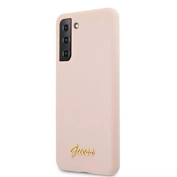 Genuine Guess Pink Silicone Impact Fashion Case Cover for Samsung Galaxy S21+ - Image 2