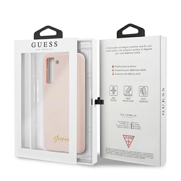 Genuine Guess Pink Silicone Impact Fashion Case Cover for Samsung Galaxy S21+ - Image 8