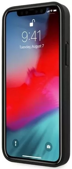 Genuine BMW Leather Debossed Logo Perforate Impact Case iPhone 12 Pro Max Black - Image 6