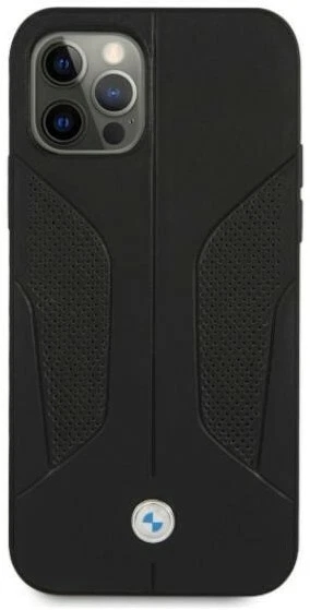 Genuine BMW Leather Debossed Logo Perforate Impact Case iPhone 12 Pro Max Black - Image 7