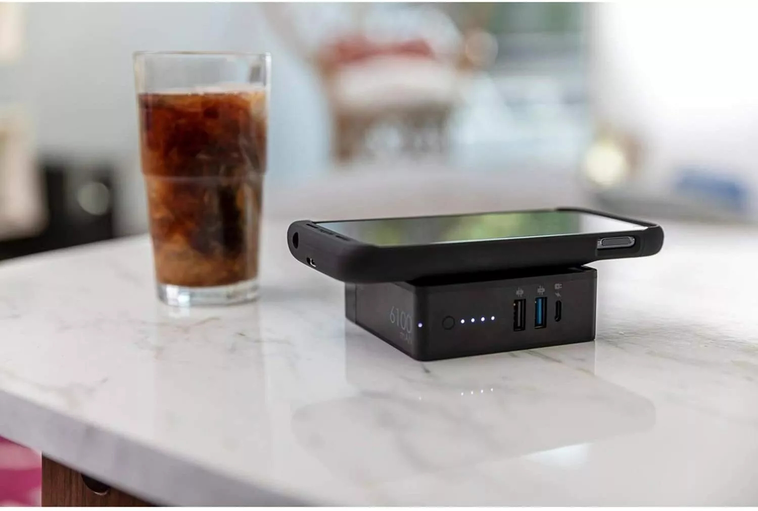 Official Mophie Global Powerstation Hub 6000mAh Black Qi Fast Wireless Charger - Image 7