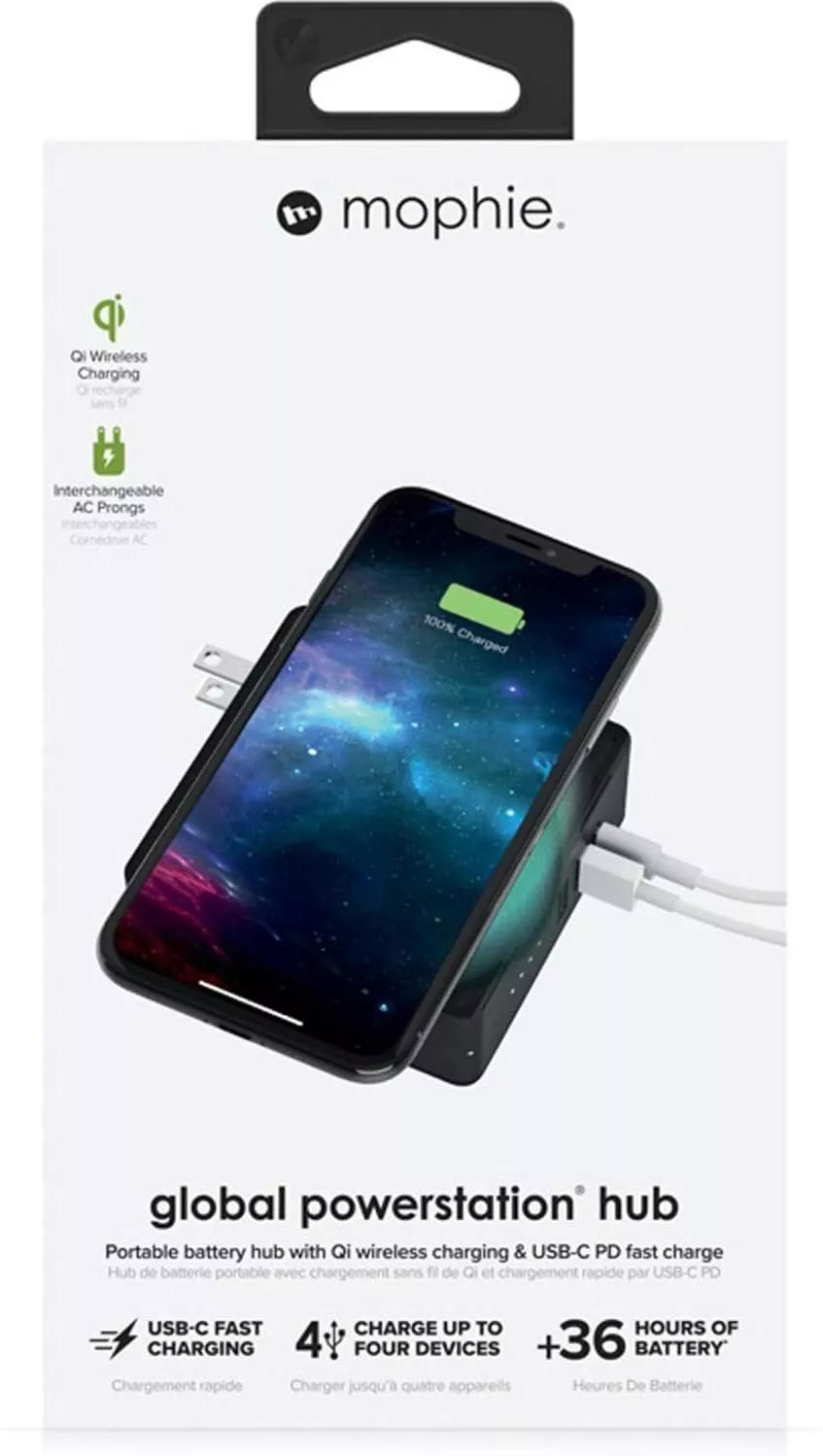 Official Mophie Global Powerstation Hub 6000mAh Black Qi Fast Wireless Charger - Image 8