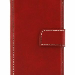 Molancano Wallet Book Case for Samsung Galaxy A12 in Red