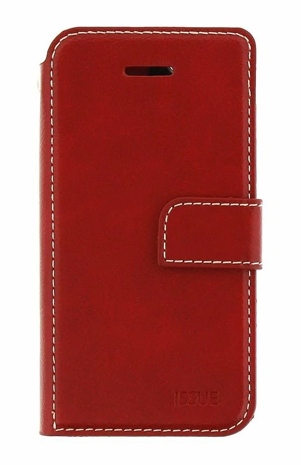 Molancano Wallet Book Case for Samsung Galaxy A12 in Red