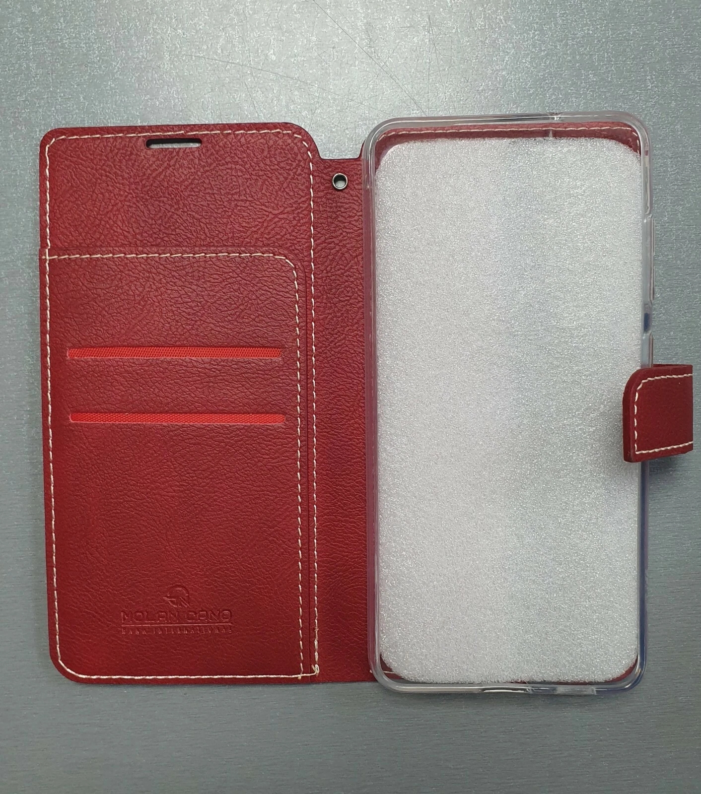 Molancano Wallet Book Case for Samsung Galaxy S21 FE - Red - Image 4