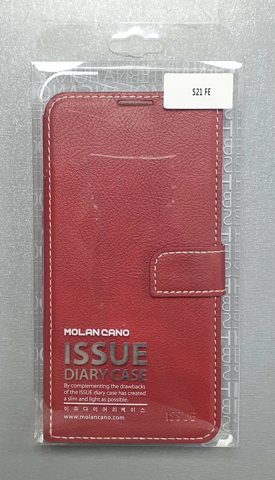 Molancano Wallet Book Case for Samsung Galaxy S21 FE - Red - Image 6