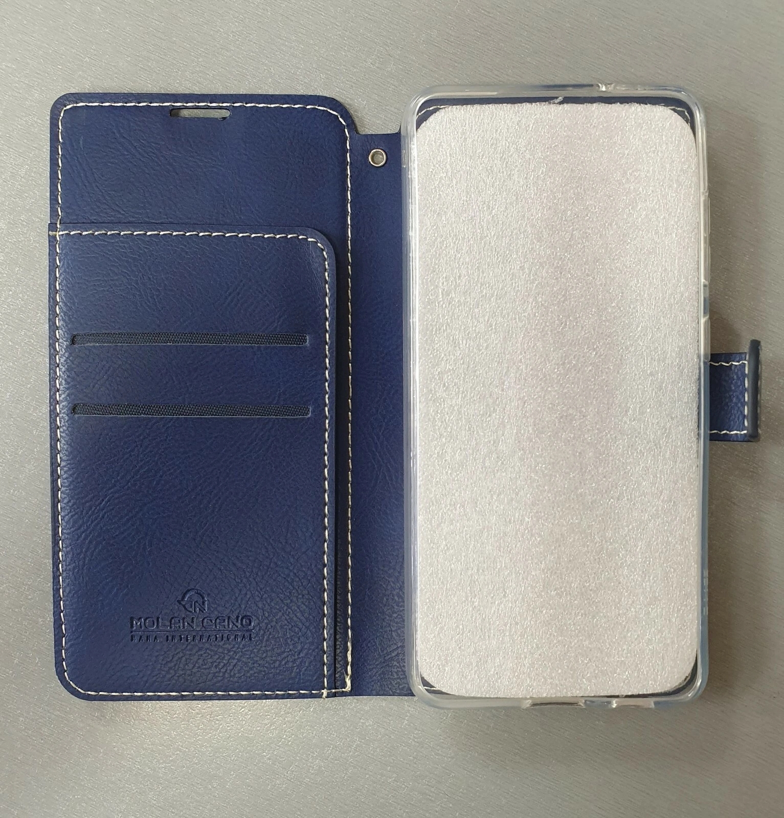 Molancano Wallet Book Case for Samsung Galaxy S21 FE - Blue - Image 3
