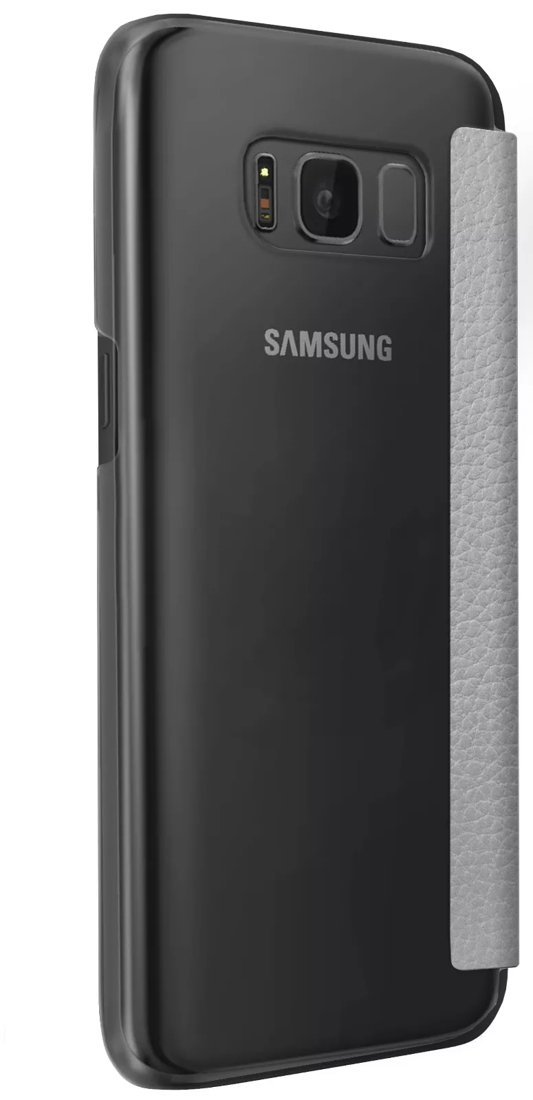 Genuine GUESS Iridescent Collection Book Case for Samsung S8+ Plus in Silver - Image 3