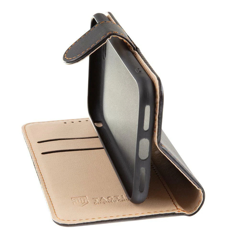 Tactical Field Notes Wallet Book Case for Samsung Galaxy A22 4G with Stand Black - Image 2