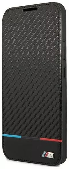 Genuine BMW Carbon Book Wallet Cover for Samsung S22+ Black - Image 4