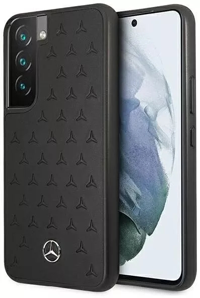 Genuine Mercedes Black Star Leather Case for Samsung Galaxy S22+