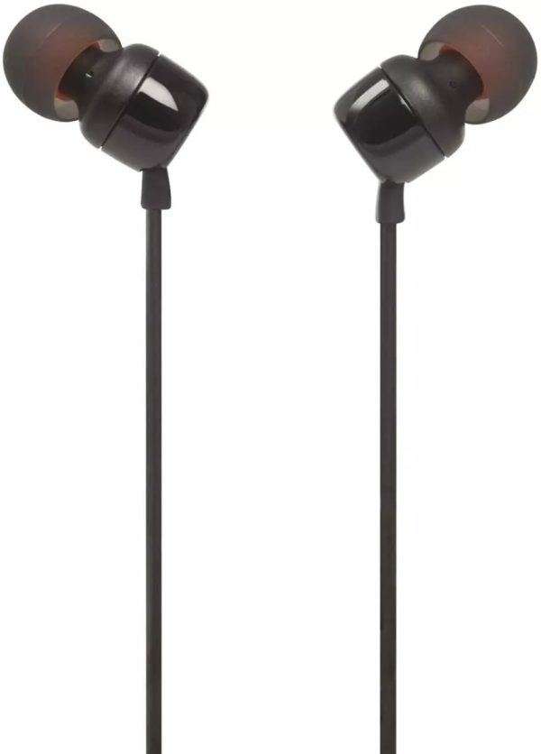 JBL T110 In-Ear Headphones - Black 3.5MM Jack Built in Mic - Image 3