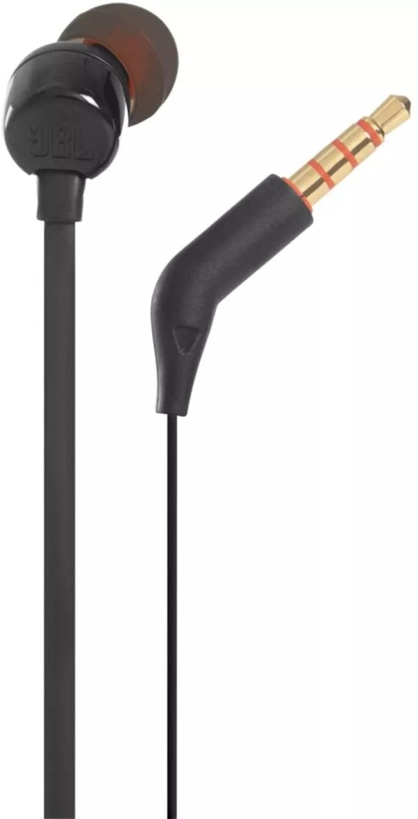 JBL T110 In-Ear Headphones - Black 3.5MM Jack Built in Mic - Image 4