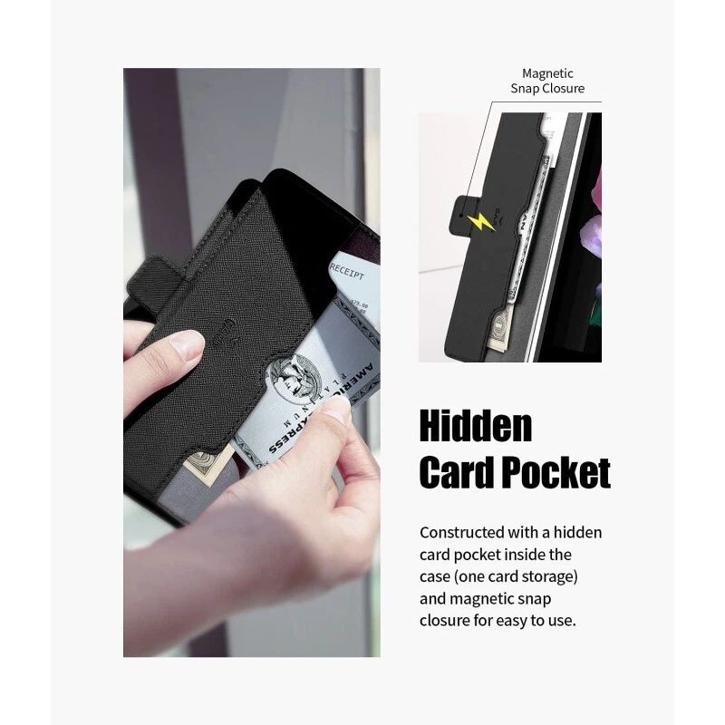 Goospery Premium Wallet Case for Samsung Galaxy Z Fold 3 in Black - Image 2