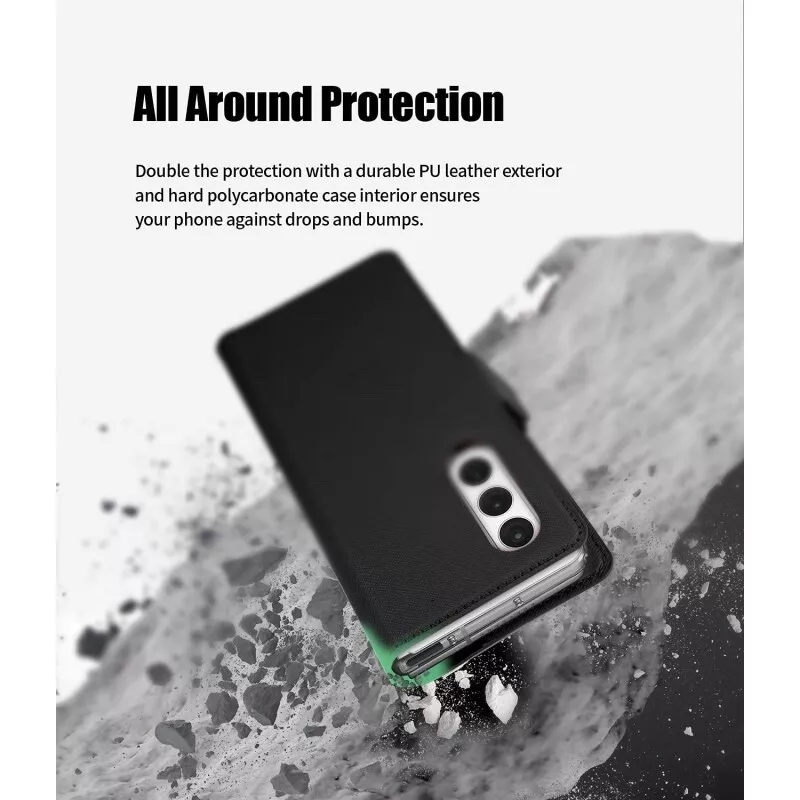 Goospery Premium Wallet Case for Samsung Galaxy Z Fold 3 in Black - Image 3