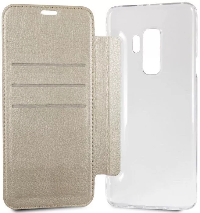 Genuine GUESS Iridescent Collection Book Case for Samsung S9+ in Gold - Image 2