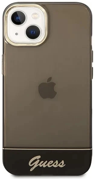 Genuine Guess Vintage Logo Translucent Black Case Cover For Apple iPhone 14 - Image 3