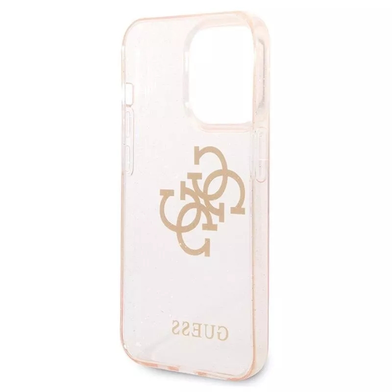 Genuine Guess 4G Big Logo Gold Glitter Hard Case Cover Apple iPhone 14 Pro - Image 5