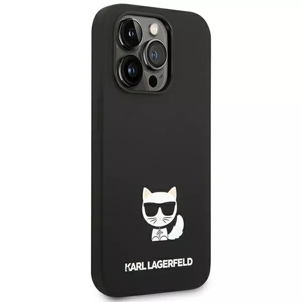 Genuine Karl Lagerfeld Choupette Liquid Silicone Case For iPhone 14 Pro Max - Image 4